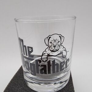 Bulldog Whiskey Glass The Dogfather Dad Husband Christmas Birthday Gift TOUNER